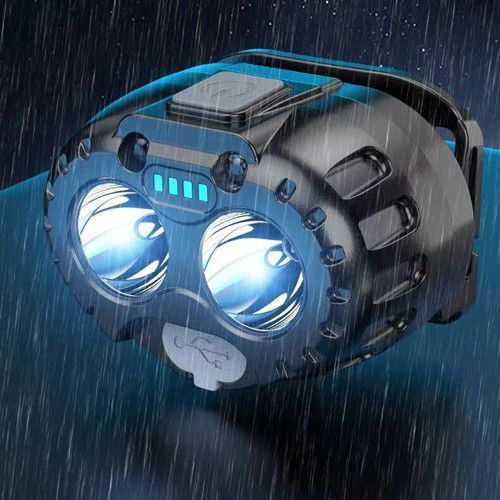 Фонарь налобный 666-2XPL, Motion Sensor, индикация заряда, Li-Ion аккумулятор, ЗУ Type-C 10230 фото