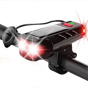 Велозвонок + фара FY-329Pro-2L2 ULTRA LIGHT, MEGA SIGNAL, солн.батарея, выносная кнопка, Waterproof, аккум., З 8072 фото