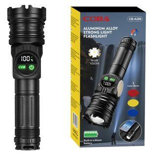 Багатофункціональний ліхтар CB-A280-TG з COB LED (білий+червоний), Li-Ion акумулятор, power bank, зарядка Type- 10877 фото