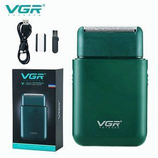 Електробритва VGR V-390 GREEN шейвер для сухого та вологого гоління, Waterproof, висувний триммер 9879 фото