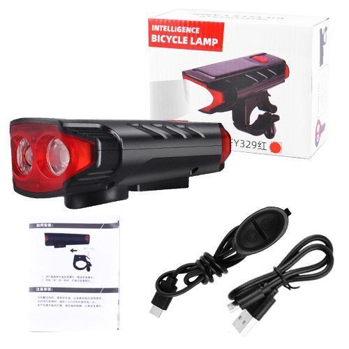 Велозвонок + фара FY-329Pro-2L2 ULTRA LIGHT, MEGA SIGNAL, со.батарея, виносна кнопка, Waterproof, акум., З 8072 фото