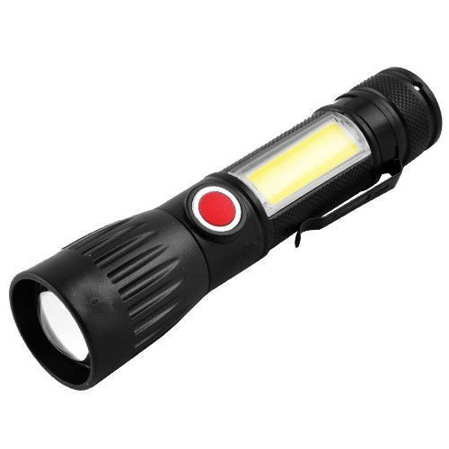 Ліхтар BL-645S-XPE+COB, ЗП mircoUSB, вбудований акумулятор, zoom, затискач 8774 фото