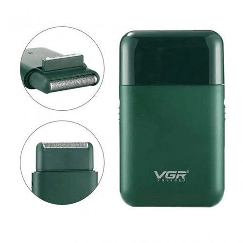 Електробритва VGR V-390 GREEN шейвер для сухого та вологого гоління, Waterproof, висувний триммер 9879 фото