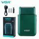 Електробритва VGR V-390 GREEN шейвер для сухого та вологого гоління, Waterproof, висувний триммер 9879 фото 1