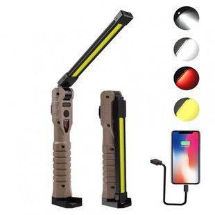Фонарь кемпинг WL-08-XPE+COB (white+yellow+red), power bank, Li-Ion акб, поворот180&ordm;+180&ordm;, магнит, зажим 8989 фото