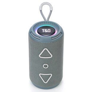 Bluetooth колонка TG656 с RGB подсветкой, FM-радио и speakerphone, 15 Вт, Grey 9969 фото
