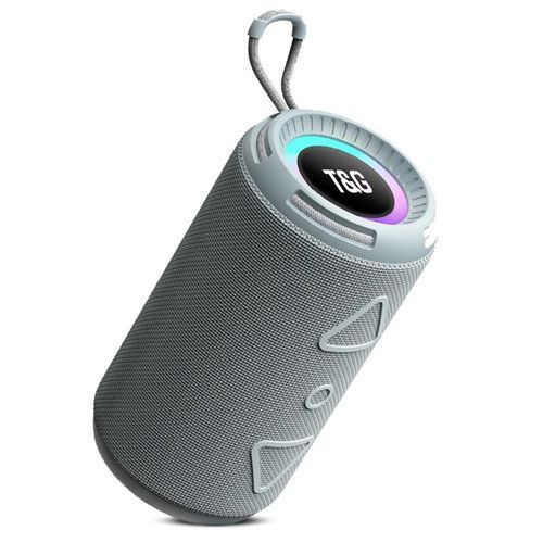 Bluetooth колонка TG656 з RGB підсвічуванням, FM-радіо та speakerphone, 15 Вт, Grey 9969 фото