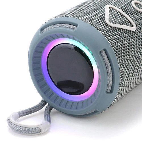 Bluetooth колонка TG656 з RGB підсвічуванням, FM-радіо та speakerphone, 15 Вт, Grey 9969 фото