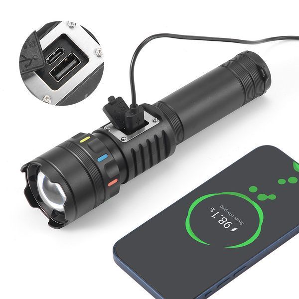 Ліхтар NIGHT VISION FLUORESCENCE CB-A282-TG+COB, акумуляторний, power bank, магніт, зум, USB Type-C 10876 фото