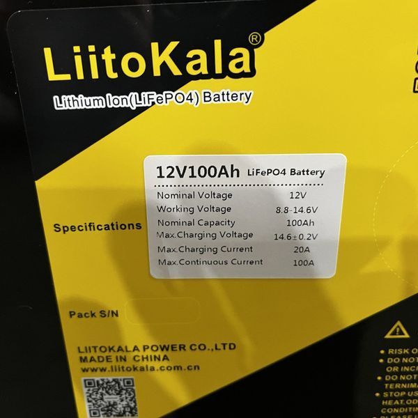 Акумулятор LiFePO4, LiitoKala, 12V 100Ah, з LCD дисплеєм, BMS smart плата 10355 фото