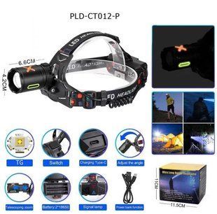 Фонарь налобный night vision fluorescence CT012-P-TG, zoom 10170 фото