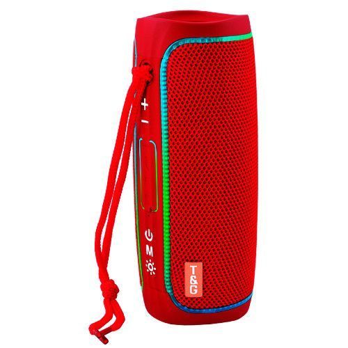 Bluetooth колонка TG288 з RGB підсвічуванням, FM-радіо та speakerphone, 10 Вт, Red 8699 фото