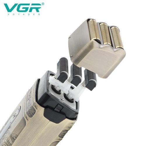 Електробритва VGR V-335 шейвер для сухого та вологого гоління, Waterproof IPX6, потрійне лезо, висувний триммер 9872 фото