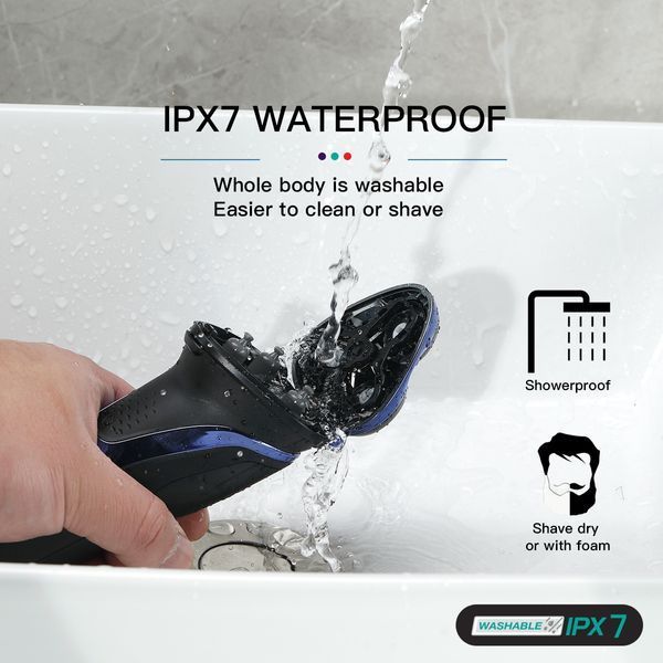 Електробритва VGR V-306 - роторна бритва із захистом IPX7 та LED дисплеєм 9859 фото