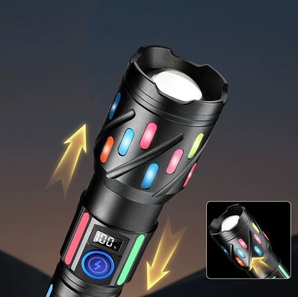Фонарь NIGHT VISION FLUORESCENCE CB-G706-TG, аккумулятор 26650, power bank, USB Type-C, зум 10875 фото