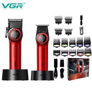 Набор для стрижки VGR 2 в 1 V-001 & V-977 RED &mdash; машинка и триммер с LED дисплеем и насадками 11153 фото