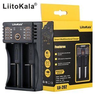 Зарядний пристрій LiitoKala Lii-202, 2Х-10440/ 14500/ 16340/ 17355/ 17500/ 17670/18350/18490/18650/22650, 5V 5436 фото