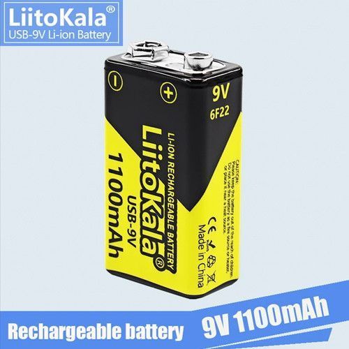 Акумулятор Крона, LiitoKala USB-9V, 1100mAh 10228 фото