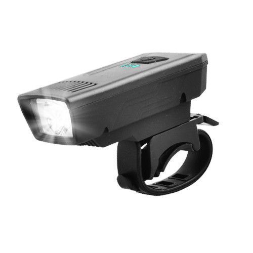 Велозвонок + фара HJ-062-XPE ULTRA LIGHT, ALUMINUM, AUTOLIGHT SENSOR, выносная кнопка, индикация заряда 7633 фото
