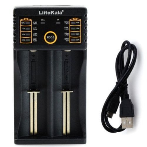 Зарядний пристрій LiitoKala Lii-202, 2Х-10440/ 14500/ 16340/ 17355/ 17500/ 17670/18350/18490/18650/22650, 5V 5436 фото