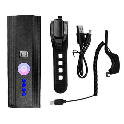 Велозвонок + фара HJ-062-XPE ULTRA LIGHT, ALUMINUM, AUTOLIGHT SENSOR, выносная кнопка, индикация заряда 7633 фото