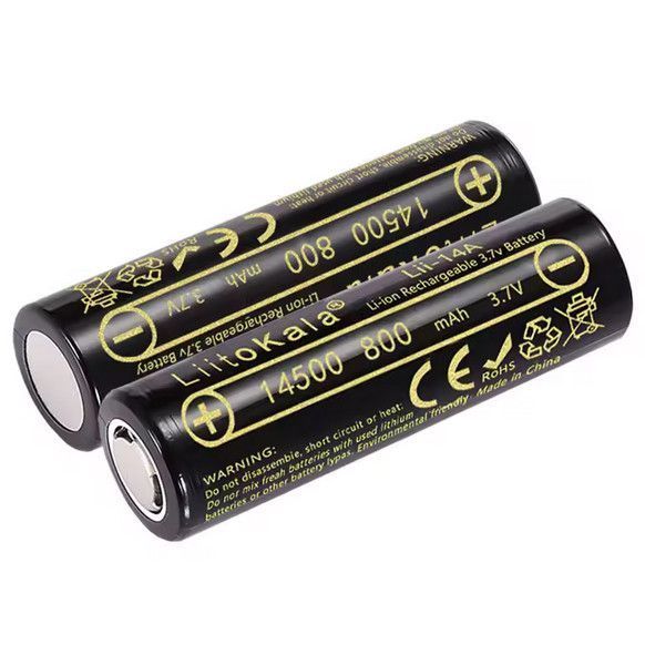 Аккумулятор LiitoKala Lii-14A 14500, 800mAh, оригинал (Li-ion батарея 3.7В для фонарей и электроники) 11035 фото