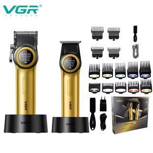 Профессиональный набор для стрижки VGR 2 в 1 V-001 & V-977 GOLD &mdash; машинка и триммер с LED дисплеем 11151 фото