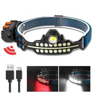 Фонарь налобный BL-W690-LTS+SMD (white+red), Motion Sensor, Li-Ion аккум., zoom, ЗУ Type-C 8983 фото