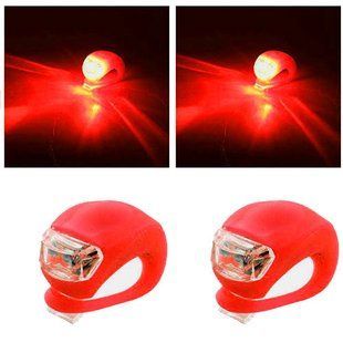 Велофонарь HJ008-2 Ultra brite, 2-Led red, 2xCR2032 7498 фото
