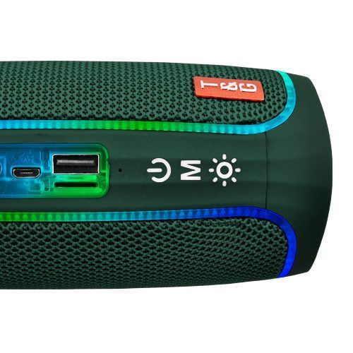 Bluetooth колонка TG288 з RGB підсвічуванням, FM-радіо та speakerphone, 10 Вт, Green 8700 фото