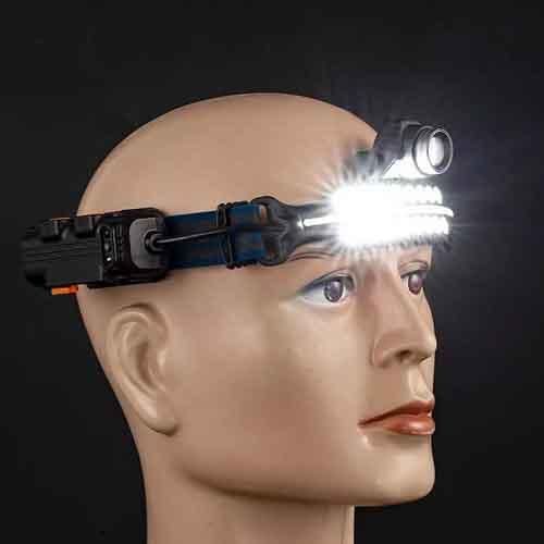 Фонарь налобный BL-W690-LTS+SMD (white+red), Motion Sensor, Li-Ion аккум., zoom, ЗУ Type-C 8983 фото