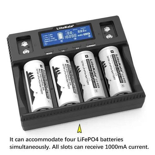 Зарядное устройство LiitoKala Lii-D4XL, 4x21700/ 18650/ 26650/ 26700/ 32700/ AAA/ 9V 10372 фото