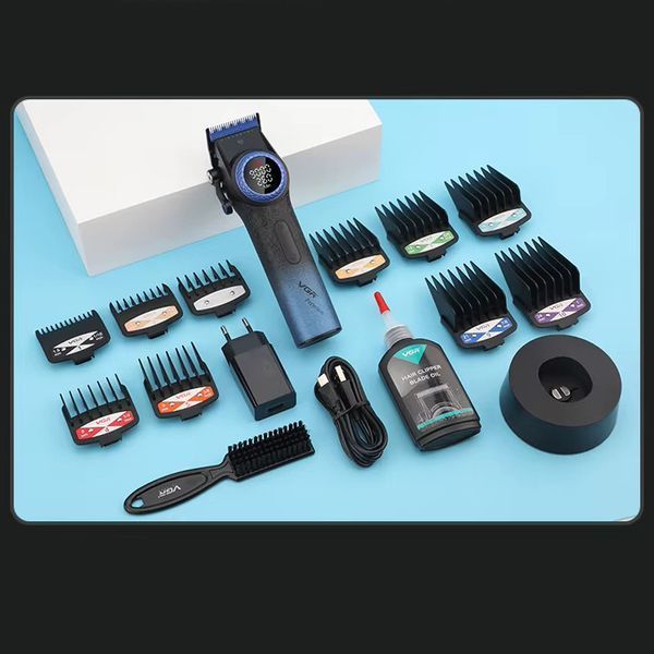 Машинка для стрижки VGR V-001 BLUE, 10 насадок, 9000 об/мин, 4600 mAh, LED дисплей и подсветка 11150 фото