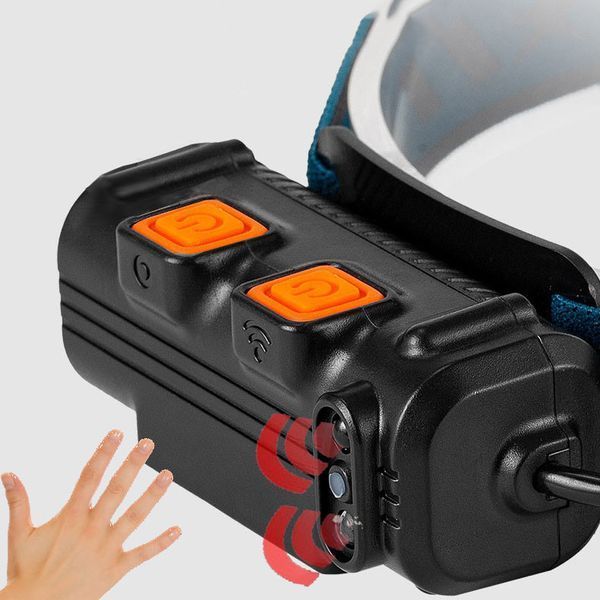 Фонарь налобный BL-W690-LTS+SMD (white+red), Motion Sensor, Li-Ion аккум., zoom, ЗУ Type-C 8983 фото