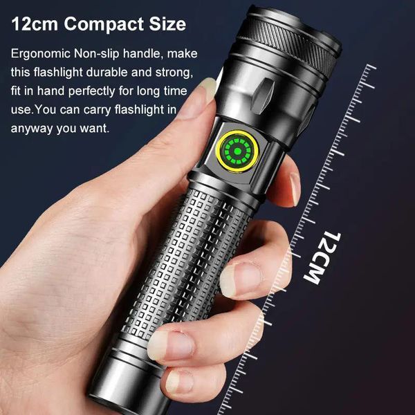 Фонарь 1136-WHITE LASER LED PM10-TG, Li-Ion, USB Type-C, лазер, zoom 10893 фото
