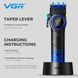 Машинка для стрижки VGR V-001 BLUE, 10 насадок, 9000 об/мин, 4600 mAh, LED дисплей и подсветка 11150 фото 5