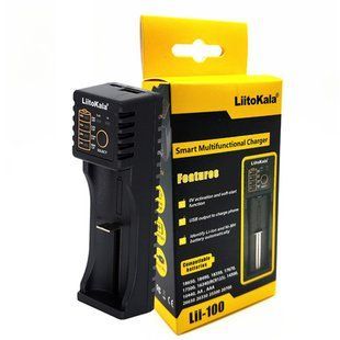 Зарядний пристрій LiitoKala Lii-100, універсальний, 14500/16340/18650/26650, USB, 5437 фото