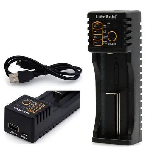 Зарядное устройство LiitoKala Lii-100, универсальное, 14500/16340/18650/26650, USB, 5437 фото