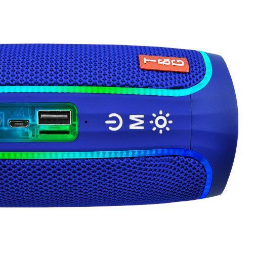 Bluetooth колонка TG288 з RGB підсвічуванням, FM-радіо та speakerphone, 10 Вт, Blue 8697 фото