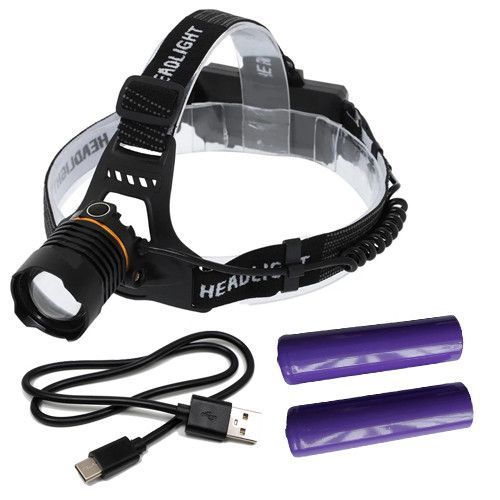 Ліхтар налобний PLD-8059-P50+UV, 2x18650, ЗУ Type-C, zoom 10114 фото