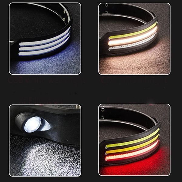 Ліхтар налобний BL-W689-LM+3COB (white+yellow+red), Motion Sensor, Li-Ion акум., ЗП Type-C 8987 фото