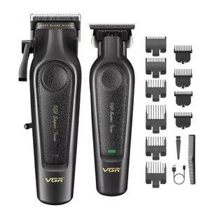 Комплект VGR 2 в 1 V-197&995, машинка для стрижки и триммер, LED дисплей 11318 фото