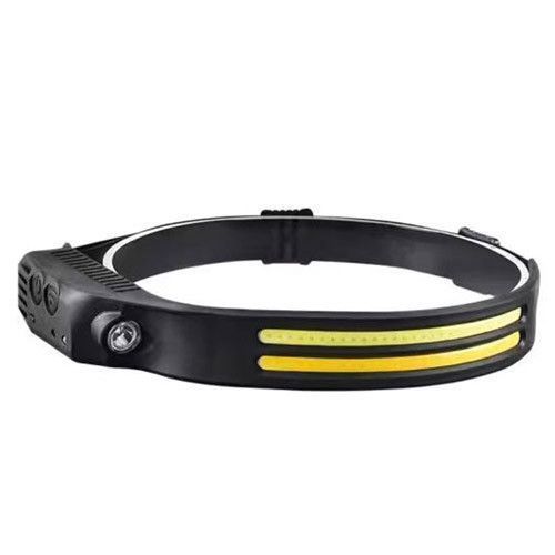 Фонарь налобный BL-W689-LM+2COB (white+yellow), Motion Sensor, Li-Ion аккум., ЗУ Type-C 8986 фото