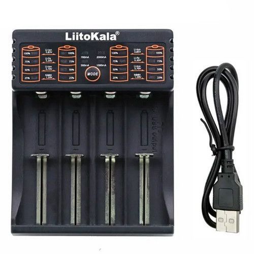 LiitoKala Lii-402 універсальний зарядний пристрій 18650, АА, ААА Li-Ion, LiFePO4, Ni-Mh PowerBank 5523 фото
