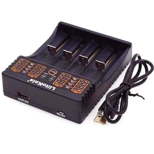 LiitoKala Lii-402 універсальний зарядний пристрій 18650, АА, ААА Li-Ion, LiFePO4, Ni-Mh PowerBank 5523 фото