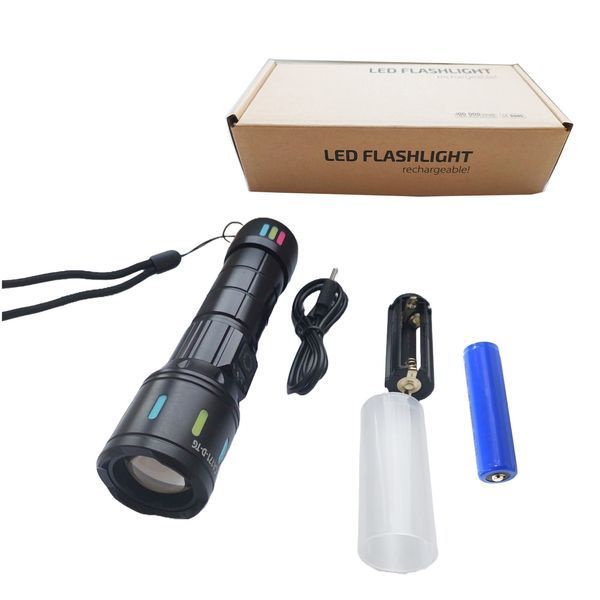Ліхтар лазерний далекобійний CA171-D, White Laser LED, Type-C, zoom, індикація заряду 10755 фото