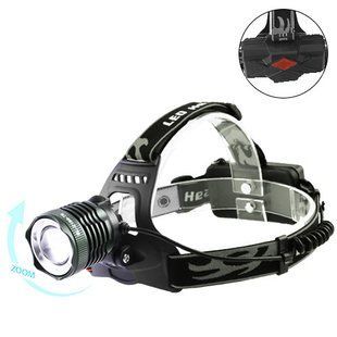 Фонарь налобный Police 2189-T6, ЗУ 220V/12V, 2x18650, zoom 3441 фото