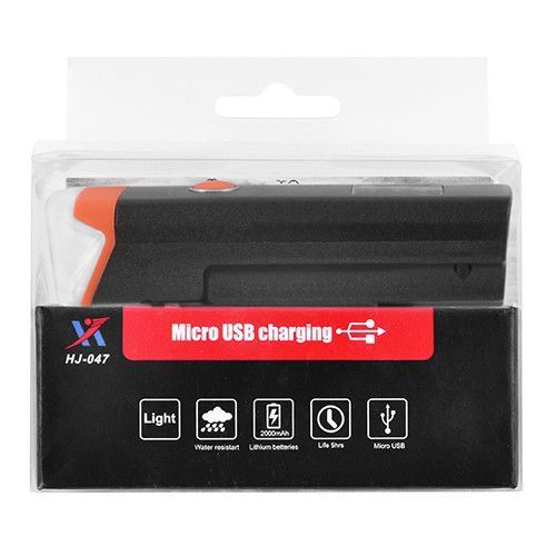 Ліхтар велосипедний HJ-047-XPG, ЗУ micro USB, вбудований акумулятор, датчик світла, водостійкий 5425 фото