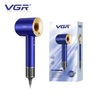 Професійний фен VGR V-445 BLUE, 1600 Вт, 110000 об/хв, 4 режими температури та 3 швидкості 11208 фото