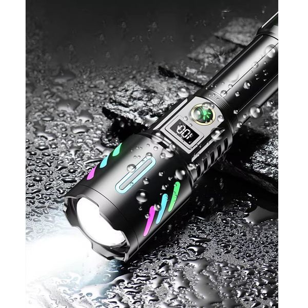 Фонарь лазерный дальнобойный 1143, White Laser LED, 18650, power bank, Type-C, zoom 10782 фото
